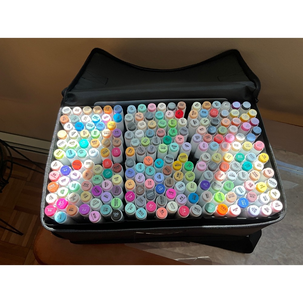 Sfaih 216 alcohol markers Broad & Brush tip markers